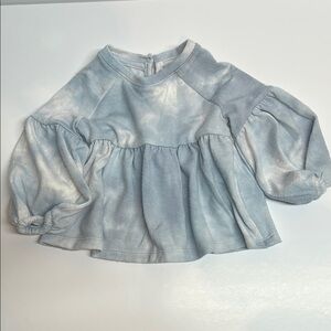 Kids Blue Tie-Dye Top